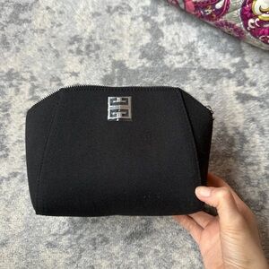Givenchy Black Pouch with Silver Logo